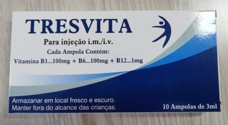 Trivitamin B  Injection 3ML Vitamins Medicines BP / USP 10Ampoules / box