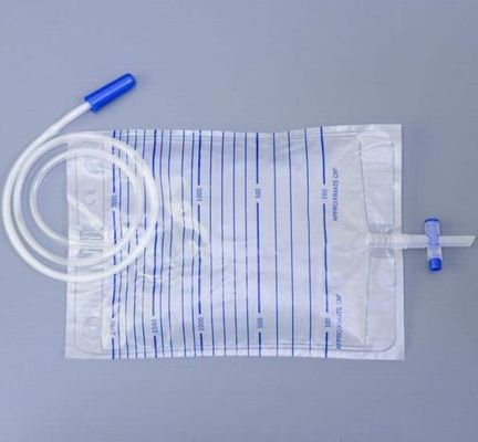 Disposable Medical Products Urine Bag 2000ml with Screw , Pushing , Cross Valve