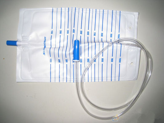 Disposable Medical Products Urine Bag 2000ml with Screw , Pushing , Cross Valve
