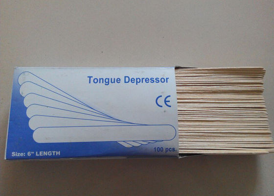 CE / ISO  Wooden Tongue Depressor Disposable Medical Products Sterile