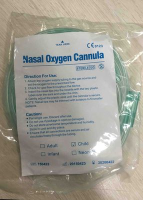 2.0M Disposable Medical Products PVC Nasal Oxygen Cannula FDA / CE / ISO Approved