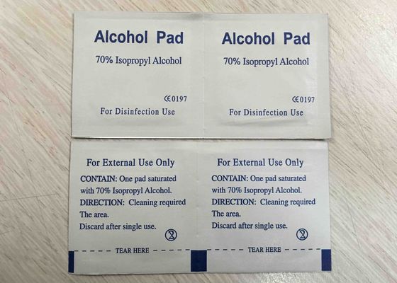Medical Use Sterile Alcohol Pads Saturated With 70% Lsopropyl Alcohol