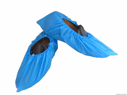 Disposable Non-Woven PP CPE Shoecover Medical Textile Products Non - Skid Shoe Cover