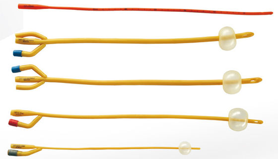 Latex Silicone Coated 2-Way 3-Way Latex Foley Catheter 6Fr-26Fr Medical Tubing Supplies
