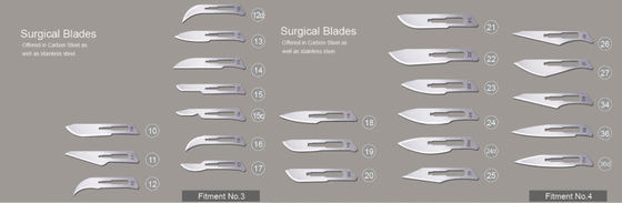 Carbon / Stainless Steel Surgical Scalpel Blade / Medical Surgical Equipment
