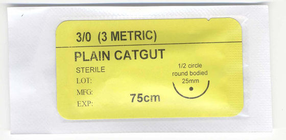 Medical Surgical Equipment Non Absorbable Sterial Chromic or Plain Catgut Surgical Suture